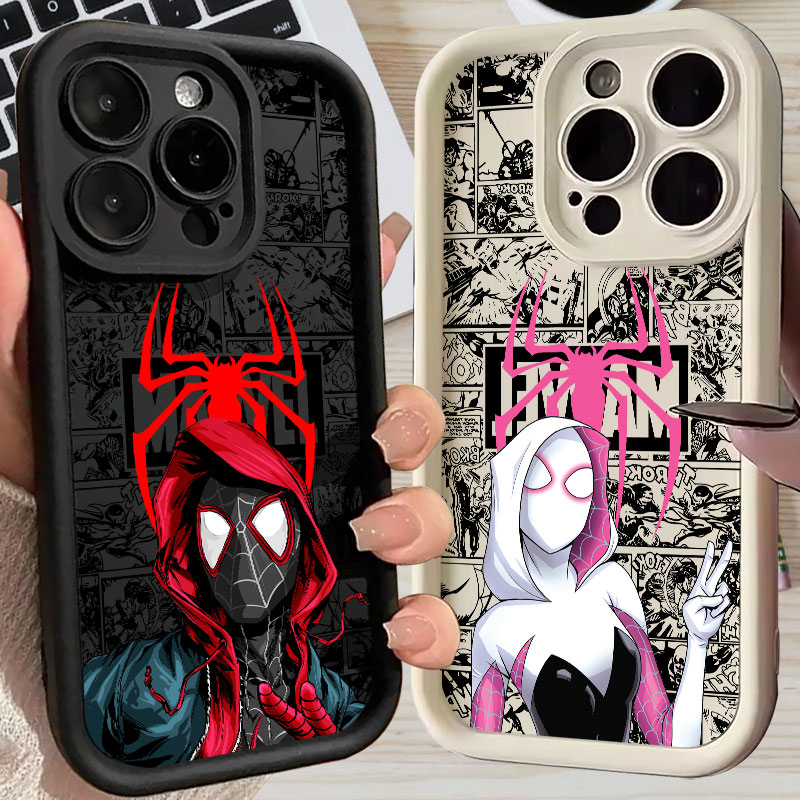 Phone Cases For Iphone 15 - スパイダーマン マイルズ・モラレス グウェン マーベルコミックスケース Apple iPhone