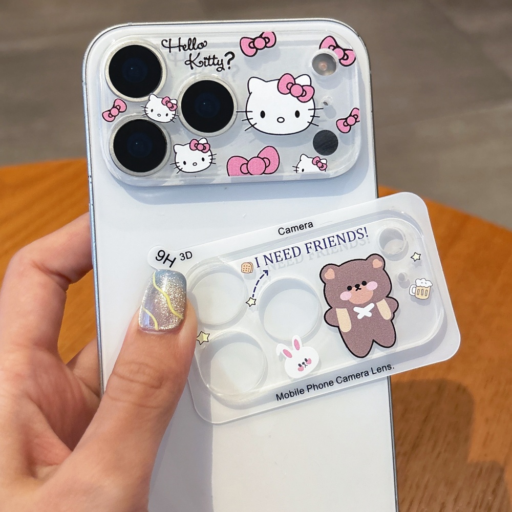 Phone Cases That Cover The Camera - かわいい漫画風カメラ保護レンズフィルム iPhone 15 16 17 Pro