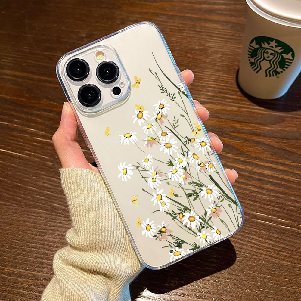 Phone Cases For Iphone 15 - 新しいデイジー柄iPhoneケース iPhone 13 12 mini 11