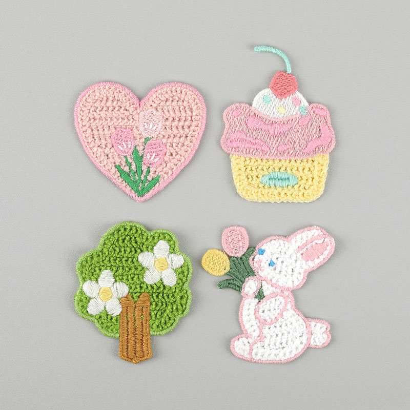 Phone Cases Eco Friendly - 10 個の漫画刺繍ウサギのアップリケ DIY 服パンツ携帯電話ケース装飾パッチ用
