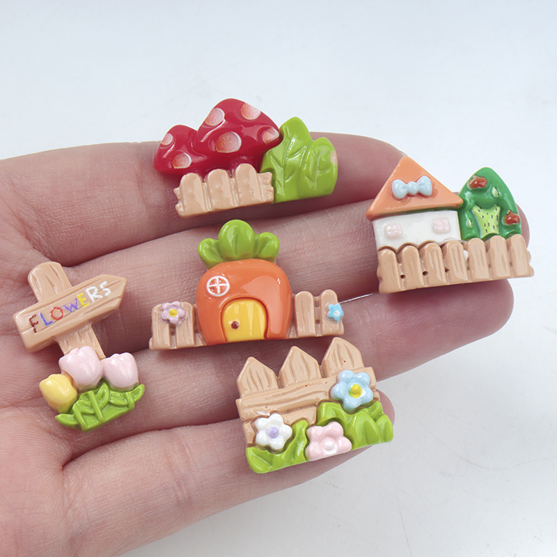 Phone Cases Websites - DIYスクラップブックフレーム用樹脂アクセサリー、ガーデンシリーズ、ストリートプレートハウス、ヘアピンクラフト、フラットバック電話ケース、ドールハウスプレイ、10個、100個