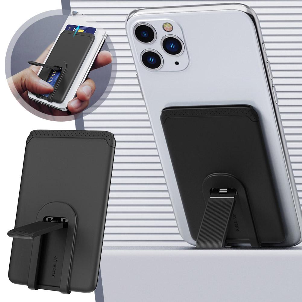 Phone Cases That Hold Cards - シリコン製スマホカードホルダー - 粘着ステッカーポケット付き携帯電話スタンド、iPhone/Samsung対応のおしゃれなクレジットカードホルダー