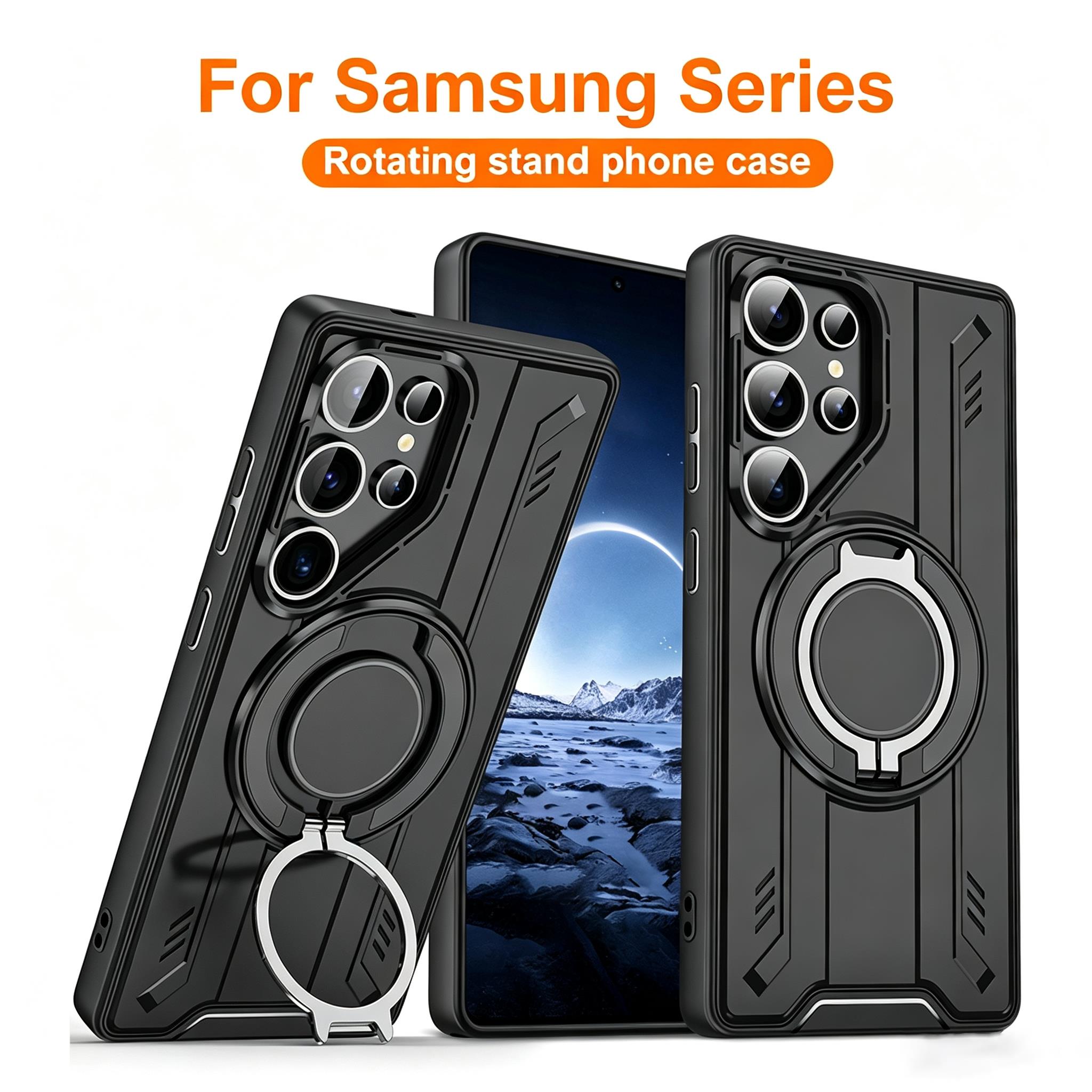 Phone Cases Quality - 360 ° MagSafe対応メタルリング付きスタンドケース Samsung A16 A56