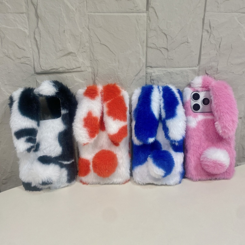 Phone Cases For Iphone 15 - 可愛いウサギデザインのふわふわスマホケース iPhone 17 16 15 14