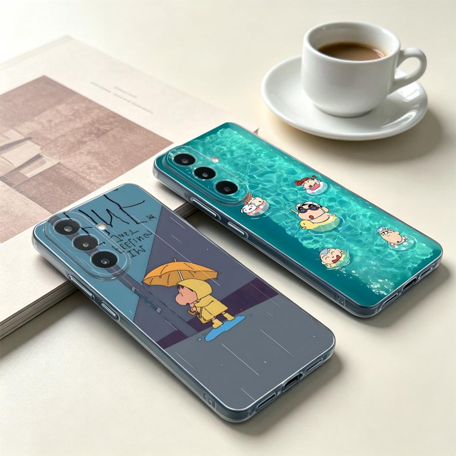 Phone Cases A14 Samsung - 黄色い傘を持つ少年のスマホケース（Samsung Galaxy A14 A16 A52 A31