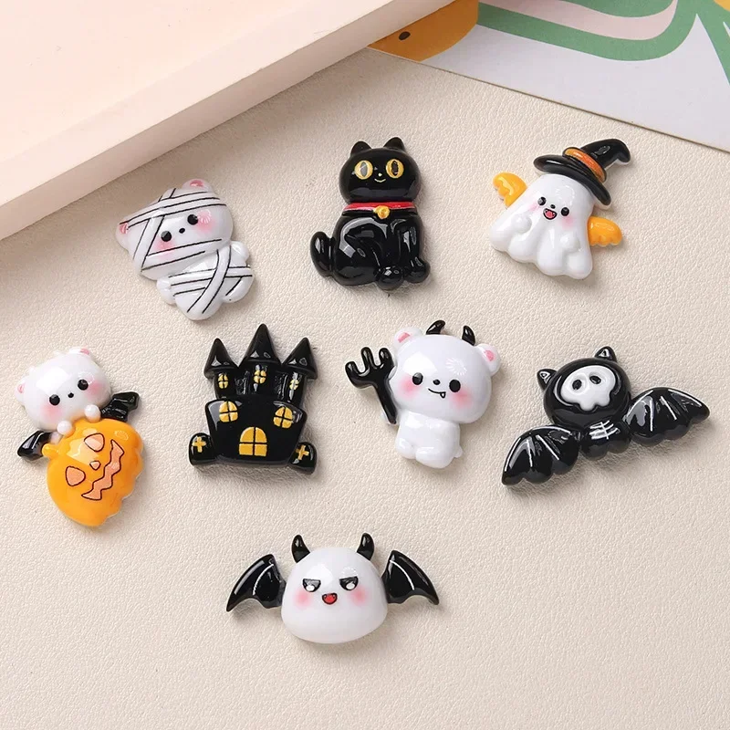 Phone Cases Websites - スクラップブッキング用の漫画ヘアクリップ、DIY樹脂アクセサリー、かわいいハロウィーンのヘアピン、手作りのヘアピン、電話ケース、カップ、10個、100個