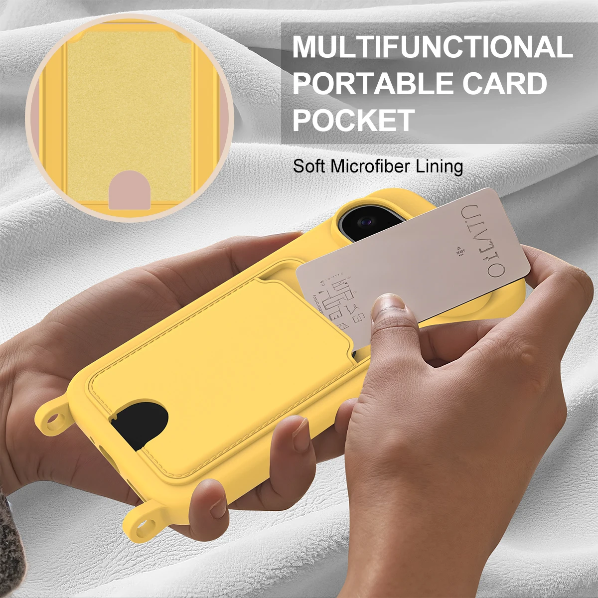 プレミアムランヤードロープ ソフトリキッドシリコン製スマホケ - Phone Cases That Hold Cards のレビューと価格