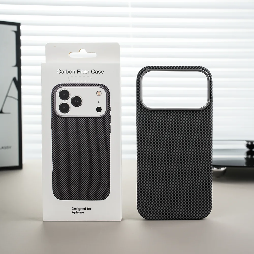 高品質カーボンファイバーテクスチャレザー市松模様マグネット式 - Phone Cases Quality のレビューと価格