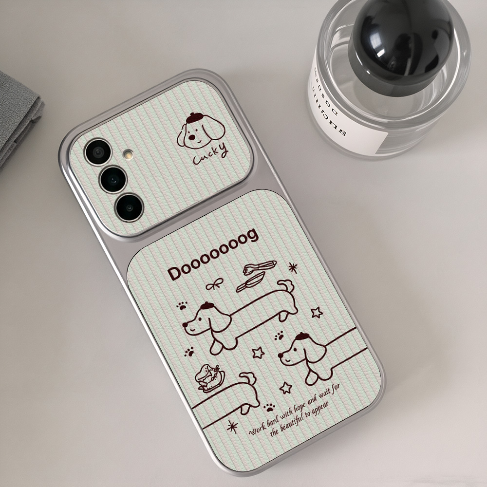 漫画風ダックスフント柄スマホケース サムスン A56 A55 - Phone Cases That Cover The Camera のレビューと価格