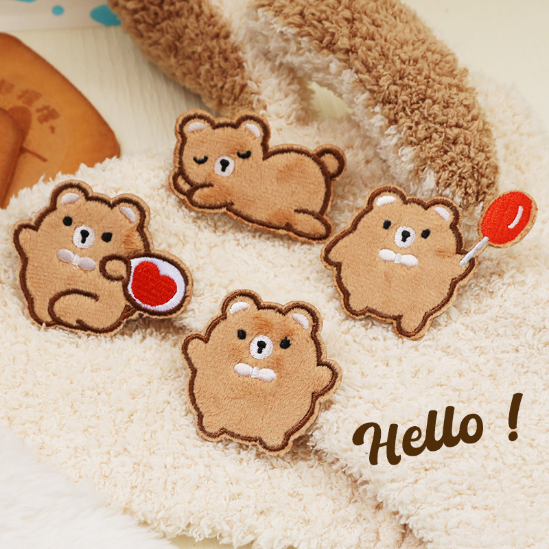 かわいいぬいぐるみテディベア自己粘着刺繍パッチ装飾衣類バック - Phone Cases Eco Friendly のレビューと価格