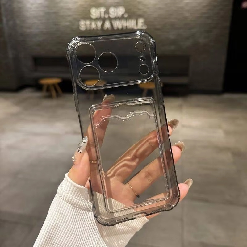 透明カードスロットホルダーケース iPhone 14 Plu - Phone Cases That Hold Cards のレビューと価格