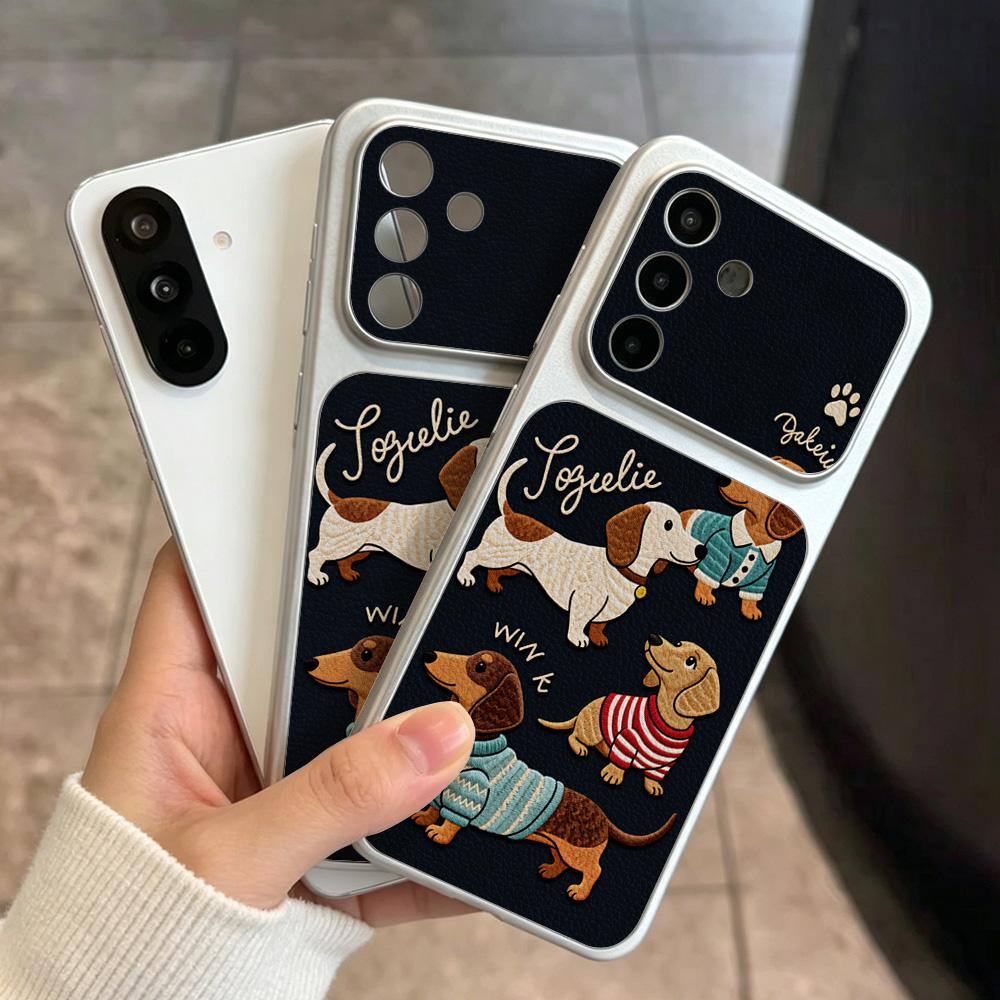 漫画の子犬柄レザー携帯電話ケース Samsung A57 A - Phone Cases That Cover The Camera のレビューと価格