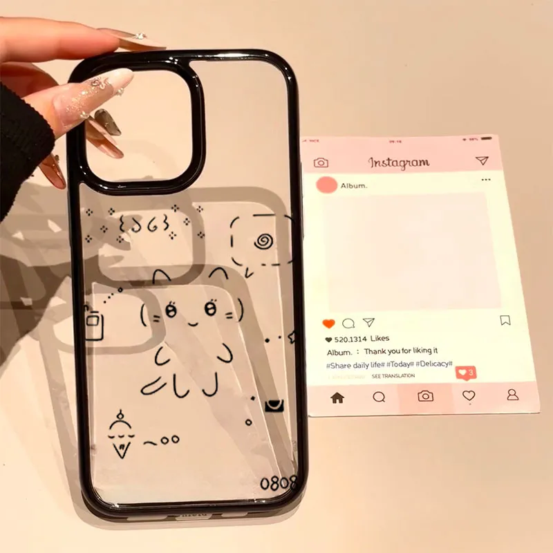 韓国風可愛いラインウサギ猫カワイイ漫画風スマホケース iPh - Phone Cases Kawaii のレビューと価格