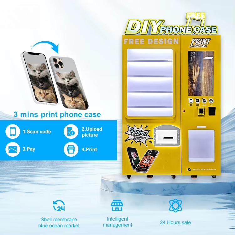 フードライン携帯ケース自動販売機、カスタム外装ロゴ入りキオス - Phone Cases Vending Machine のレビューと価格