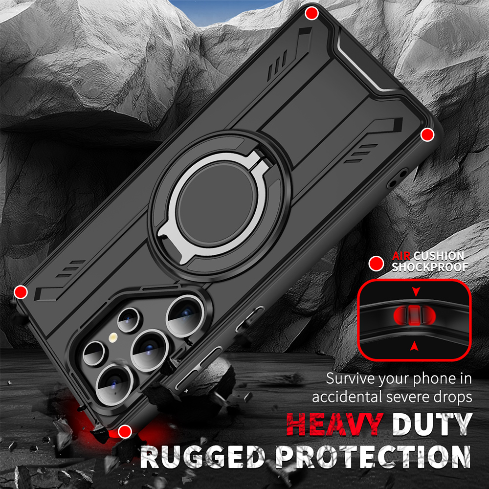360 °   MagSafe対応メタルリング付きスタンドケ - Phone Cases Quality のレビューと価格