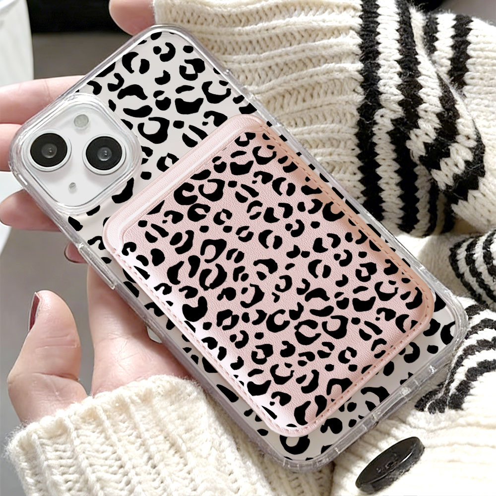 ブラックレオパード柄 MagSafe対応 ウォレット マグネ - Phone Cases That Hold Cards のレビューと価格
