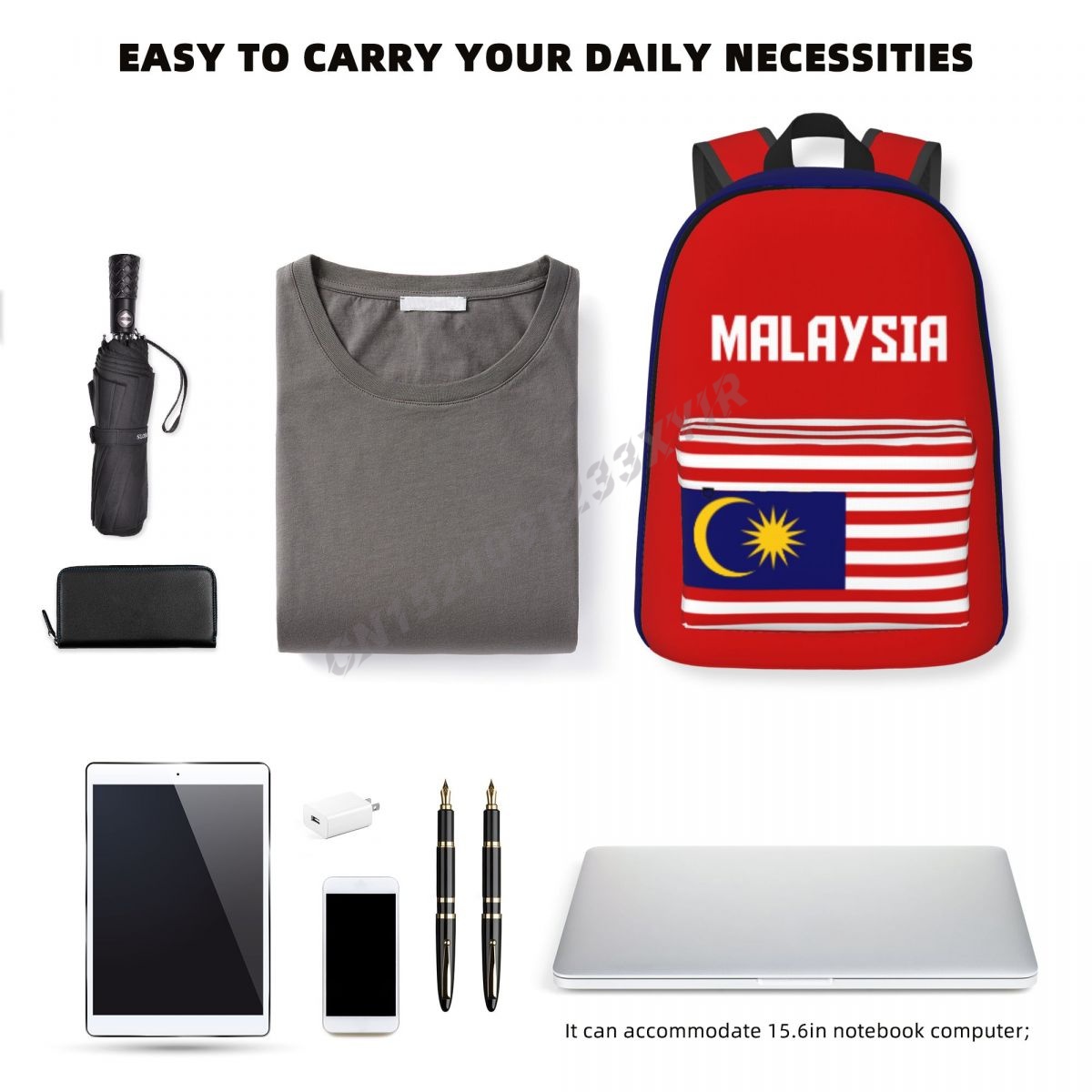 マレーシア国旗のユニセックスバックパック,スペインステッチの - Phone Cases Malaysia のレビューと価格