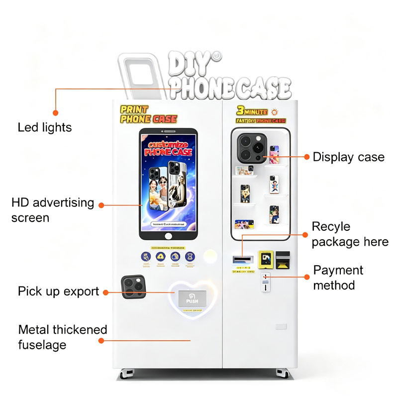 自動電話ケース販売機 DIYカスタムケースマシン タッチスク - Phone Cases Vending Machine のレビューと価格