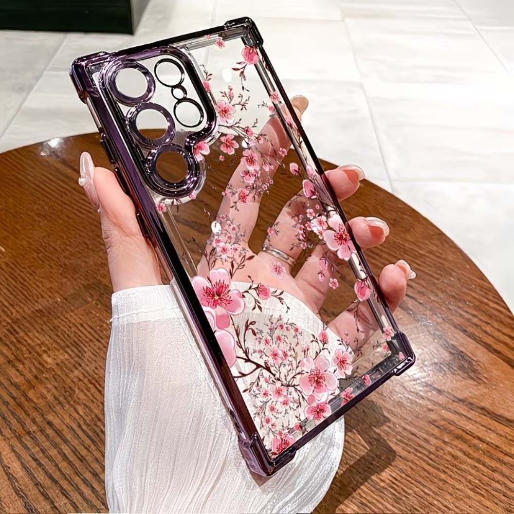 桜の花柄電気メッキ四隅耐衝撃スマホケース Samsung G - Phone Cases Galaxy S26 Ultra のレビューと価格