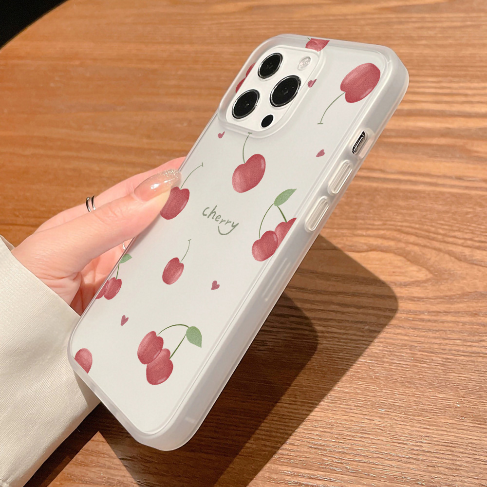 チェリー柄フロスト加工iPhoneケース iPhone 17 - Phone Cases For Iphone 15 のレビューと価格
