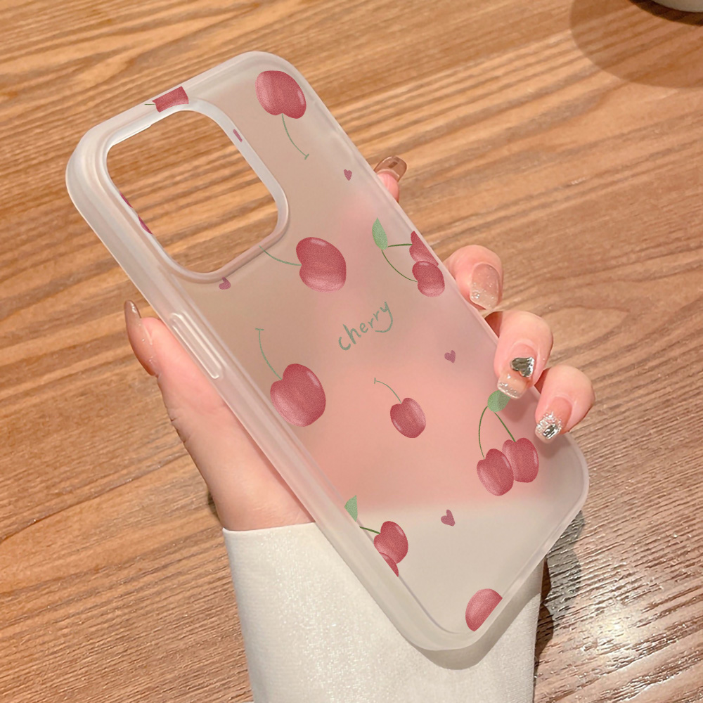 チェリー柄フロスト加工iPhoneケース iPhone 17 - Phone Cases For Iphone 15 のレビューと価格