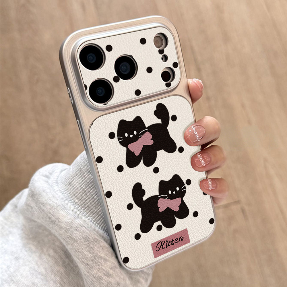 可愛い子犬柄レザー製iPhoneケース iPhone 17  - Phone Cases That Cover The Camera のレビューと価格
