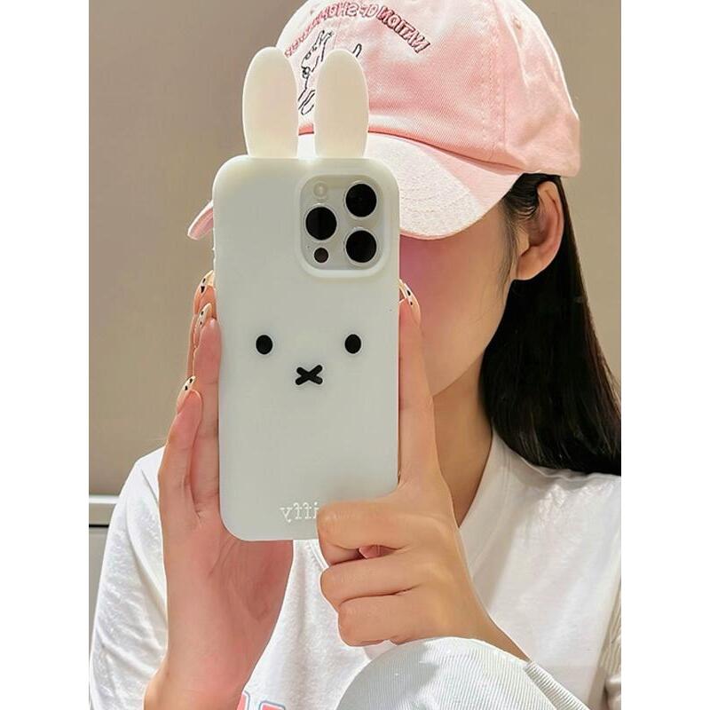 3D立体のかわいいミッフィーウサギのスマホケース iPhon - Phone Cases Kawaii のレビューと価格