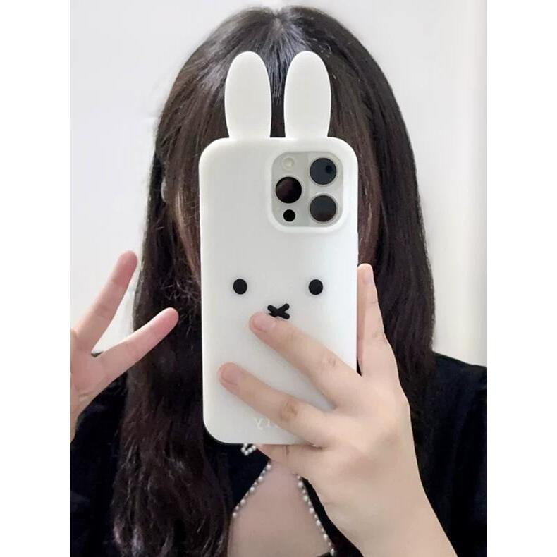 3D立体のかわいいミッフィーウサギのスマホケース iPhon - Phone Cases Kawaii のレビューと価格