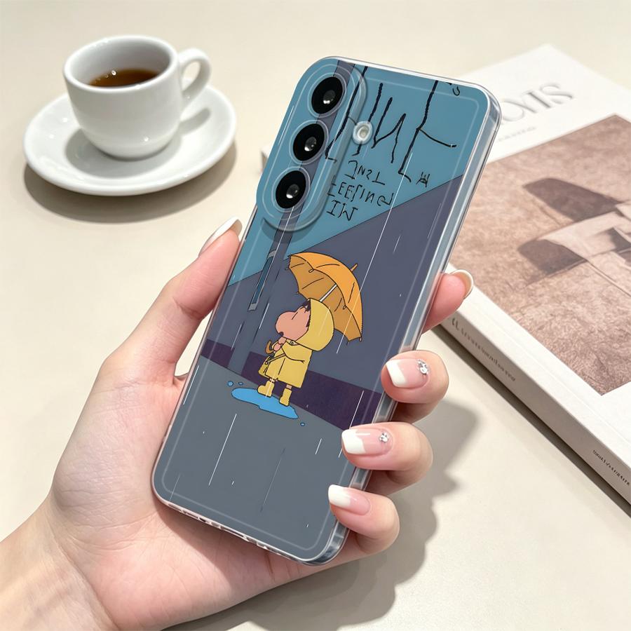 黄色い傘を持つ少年のスマホケース（Samsung Galax - Phone Cases A14 Samsung のレビューと価格