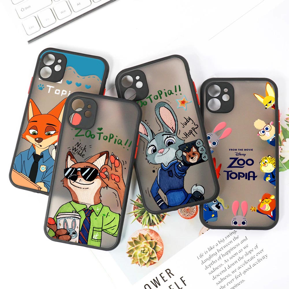 ディズニー ニック ジュディ マット半透明ケース iPhon - Phone Cases For Iphone 15 のレビューと価格