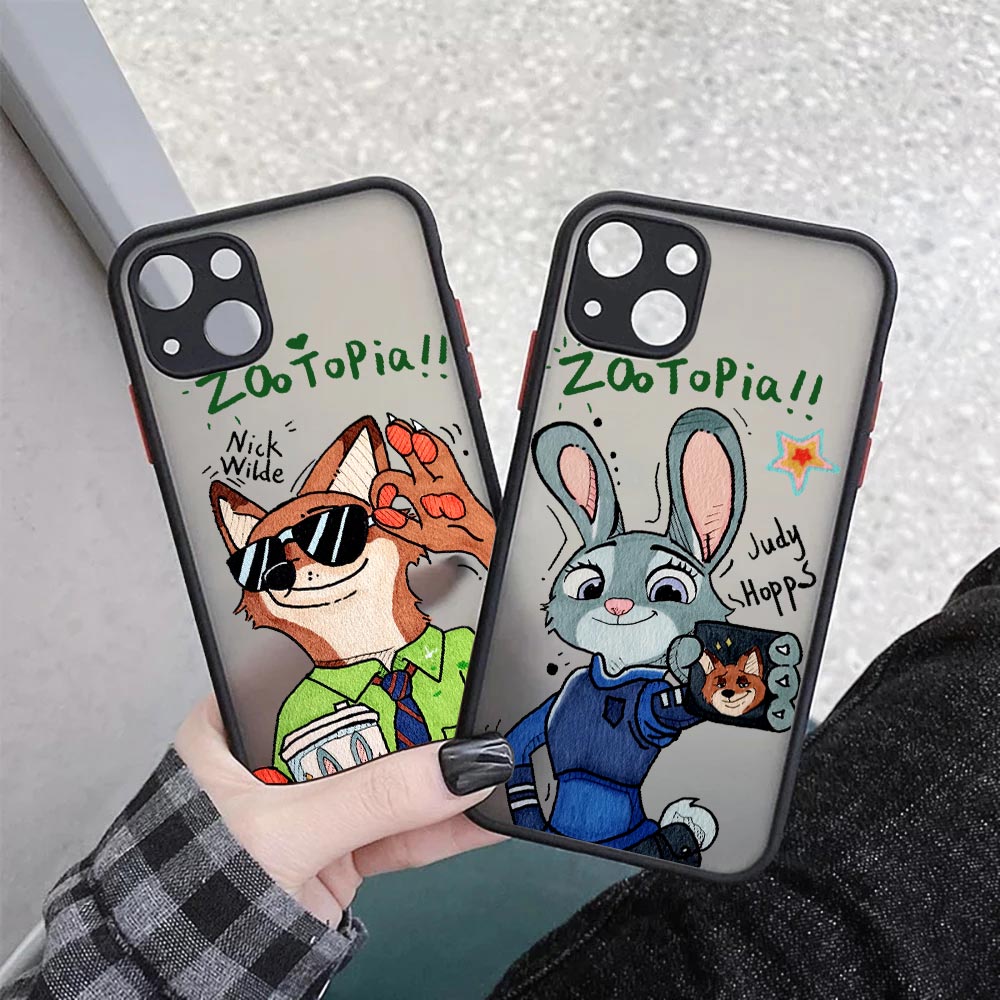ディズニー ニック ジュディ マット半透明ケース iPhon - Phone Cases For Iphone 15 のレビューと価格