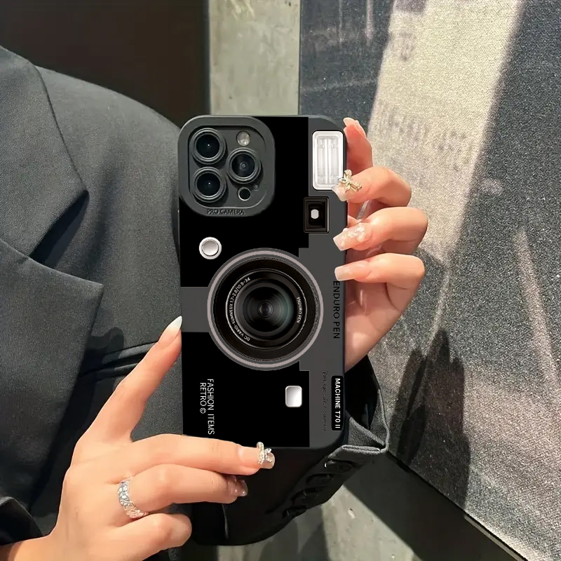 ヴィンテージカメラデザイン シリコン製ソフトTPUスマホケー - Phone Cases That Cover The Camera のレビューと価格